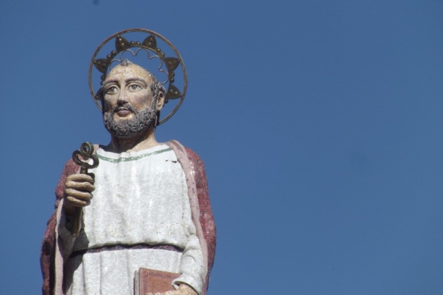 A statue of St Peter somewhere in Ecuador