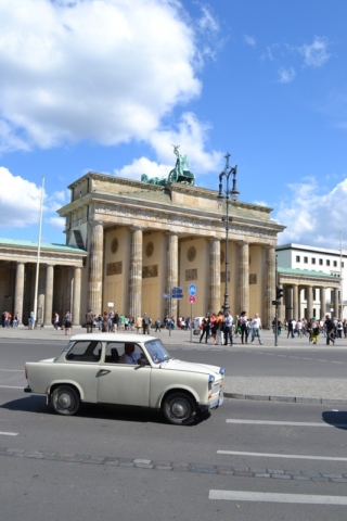 The Brandenburg Gate and German car
