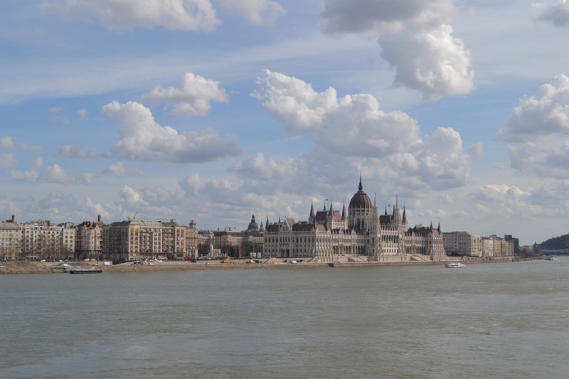 The Budapest Parliament across the Danube river