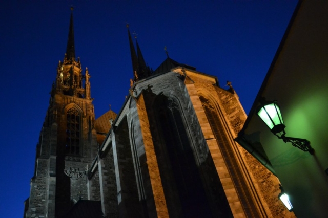 The Brno Cathedral at night