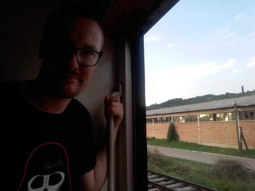 Man on the Belgrade to Sofia train
